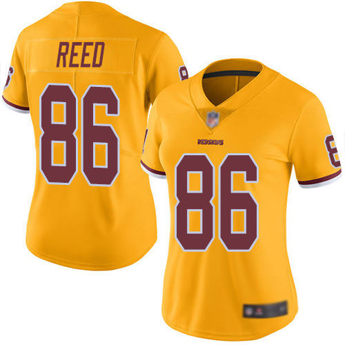 Washington Redskins Limited Gold Women Jordan Reed Jersey NFL Football #86 Rush Vapor Untouchable